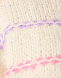 Fun Stripe Trui Gebroken Wit