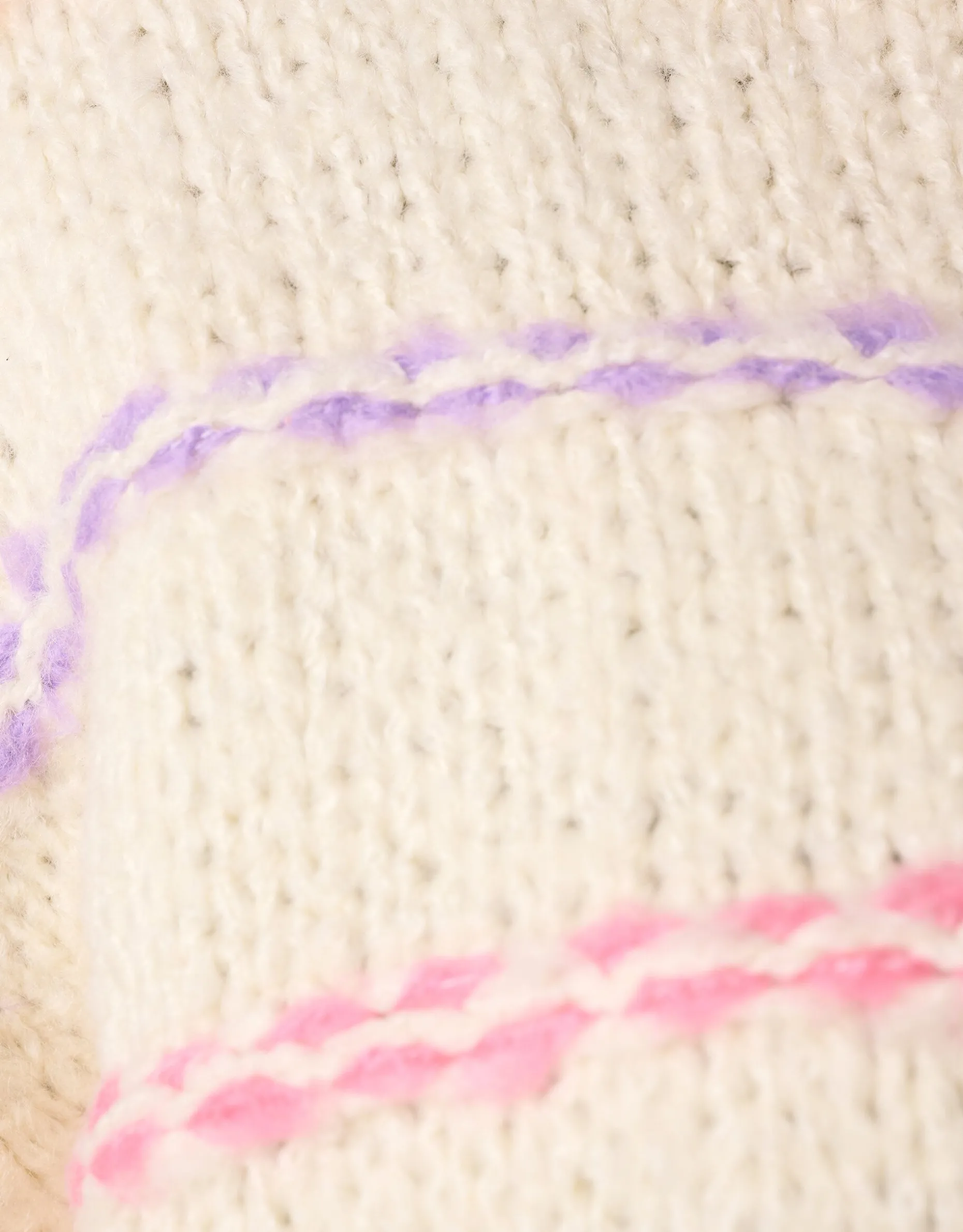 Fun Stripe Trui Gebroken Wit