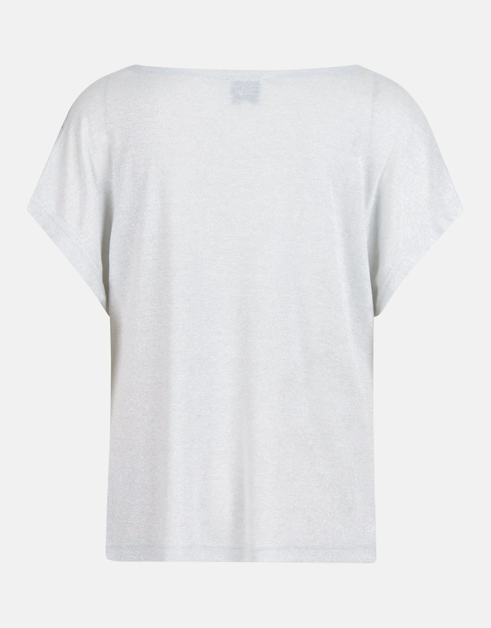 Gedrapeerde Glitter Top Zilver