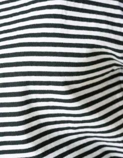 Gestreepte Ruffle Top Zwart/Wit