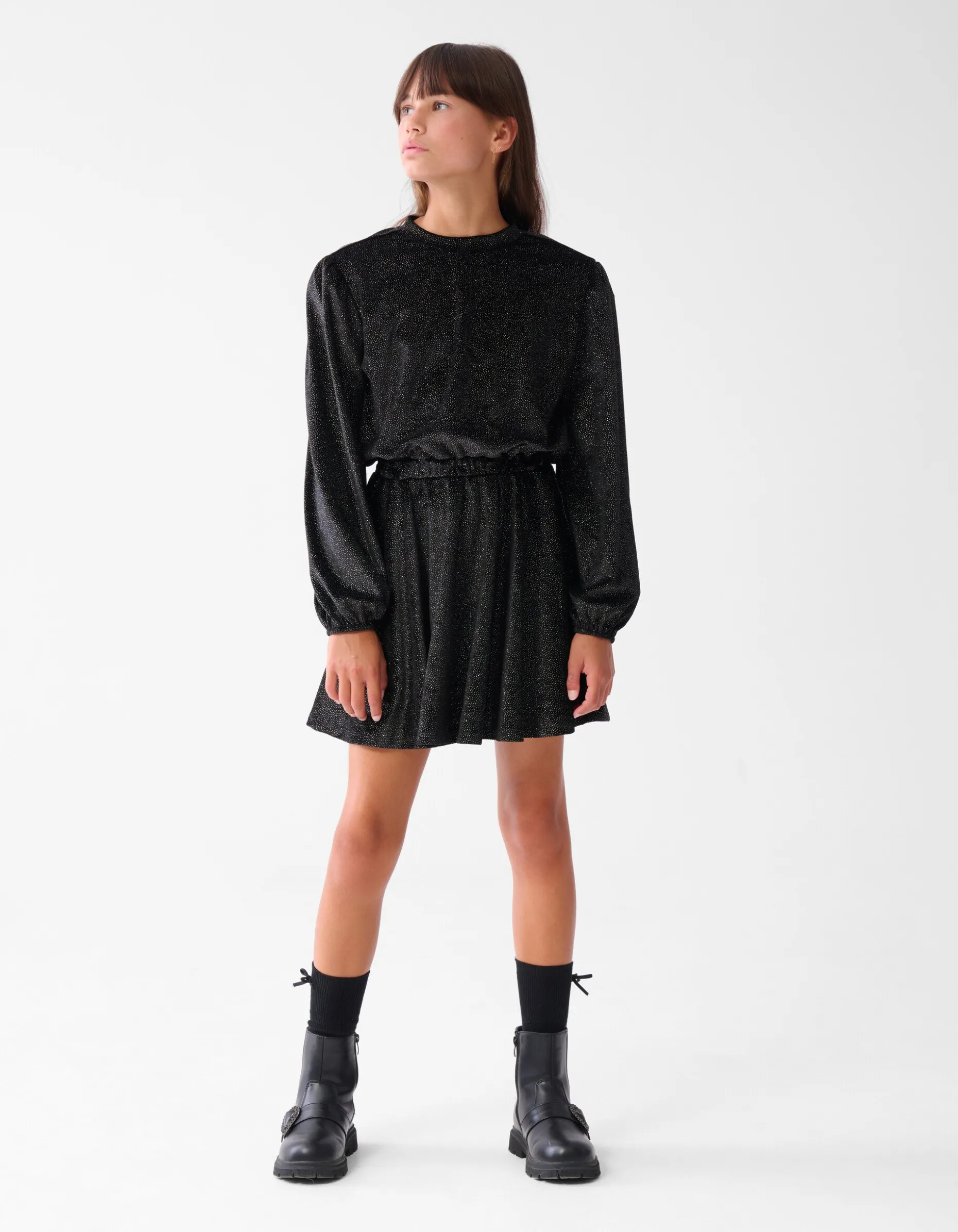 Glitter Jurk Zwart