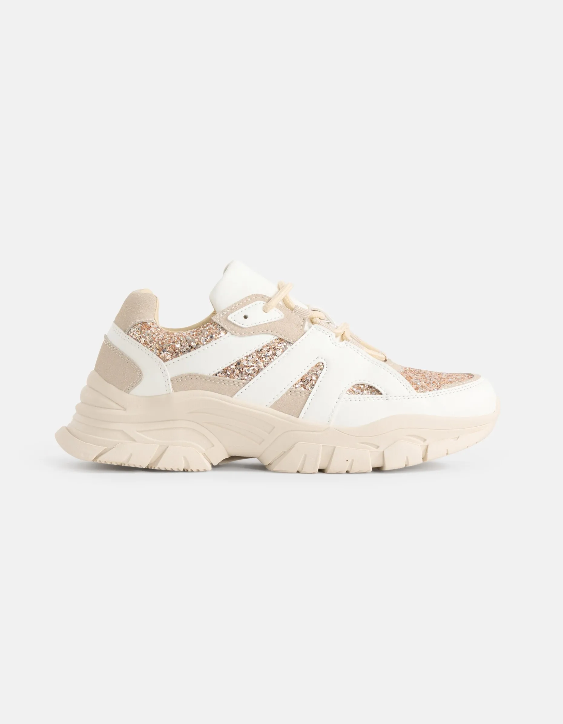 Glitter Sneakers Beige
