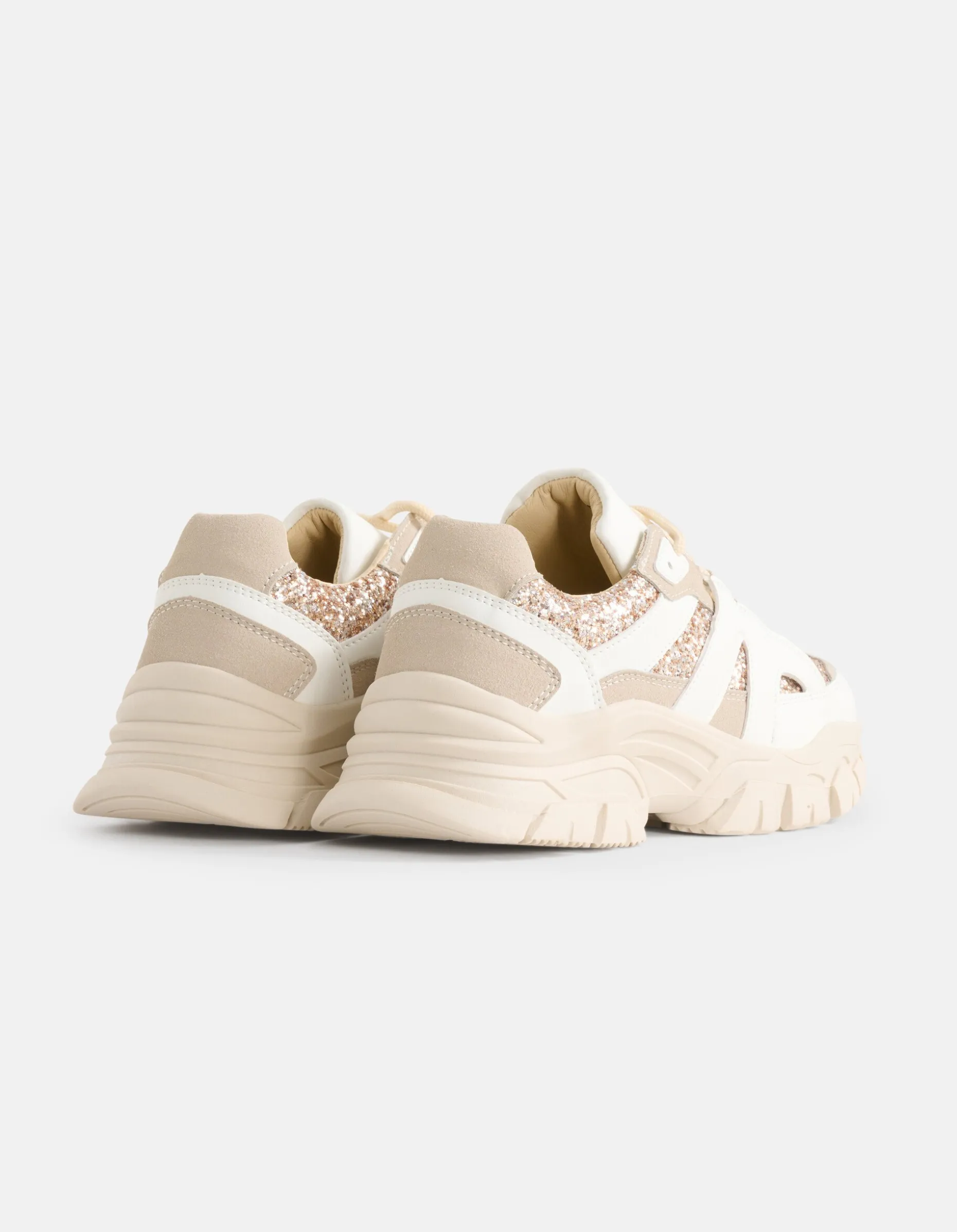 Glitter Sneakers Beige