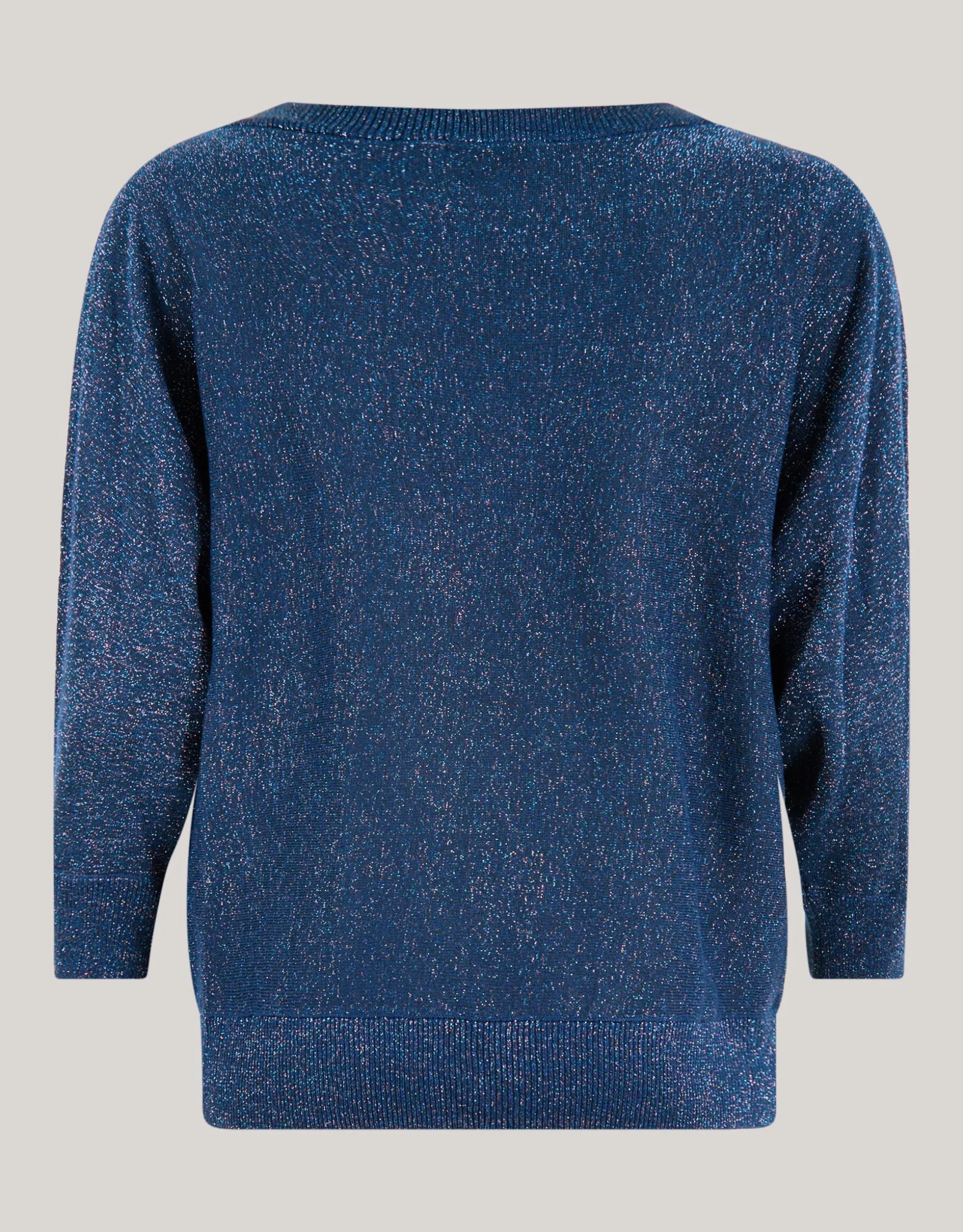 Glitter Vleermuismouwen Trui Blauw