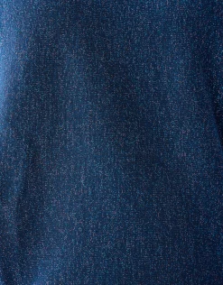 Glitter Vleermuismouwen Trui Blauw