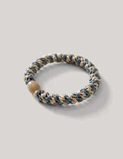 Haarelastiek Beige/Blauw