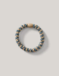 Haarelastiek Beige/Blauw