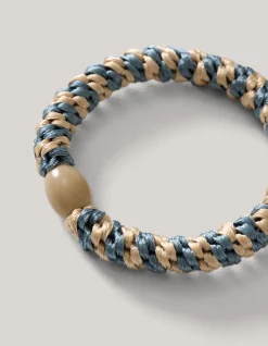 Haarelastiek Beige/Blauw