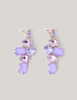 Hanging Strass Oorbellen Paars