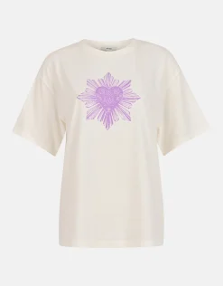Heart Artwork T-shirt Gebroken Wit