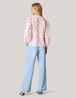 Heart Blouse Gebroken Wit