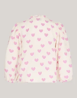 Heart Blouse Gebroken Wit
