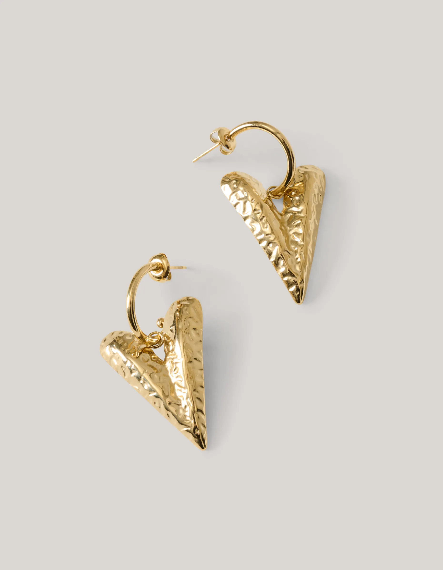 Heart Charm Oorbellen Goud