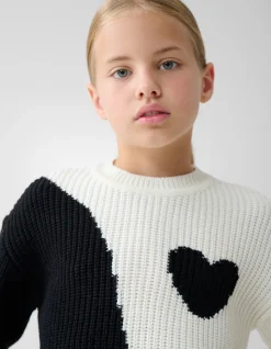 Heart Flowy Trui Zwart