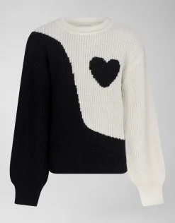 Heart Flowy Trui Zwart