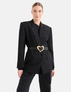 Heart Gesp Riem Zwart