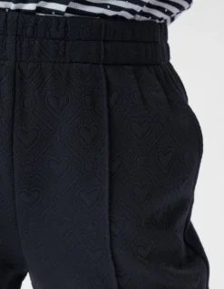 Heart Jacquard Broek Zwart