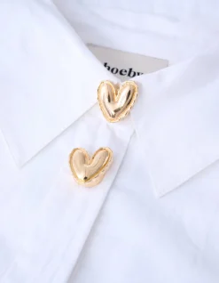 Heart Knopen Clips Goud