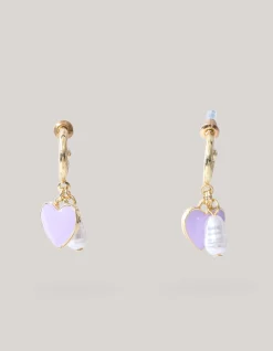Heart Oorbellen paars