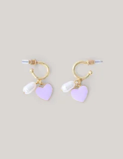 Heart Oorbellen paars