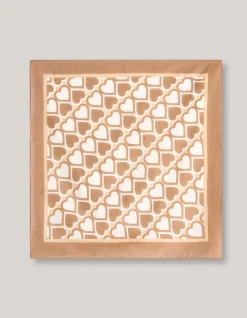 Heart Printed Bandana Beige By Furmey