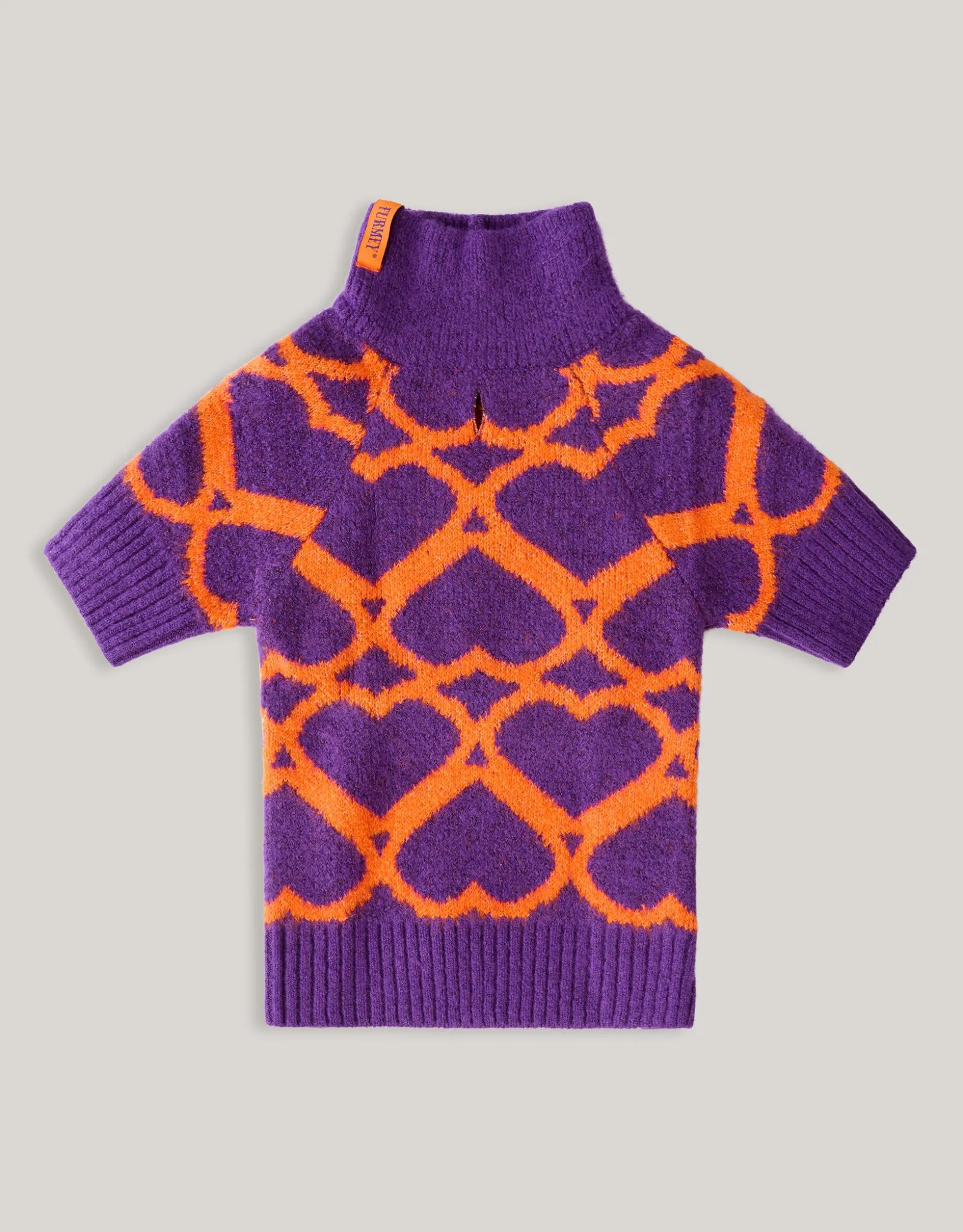 Heart Printed Honden Trui Paars By Furmey