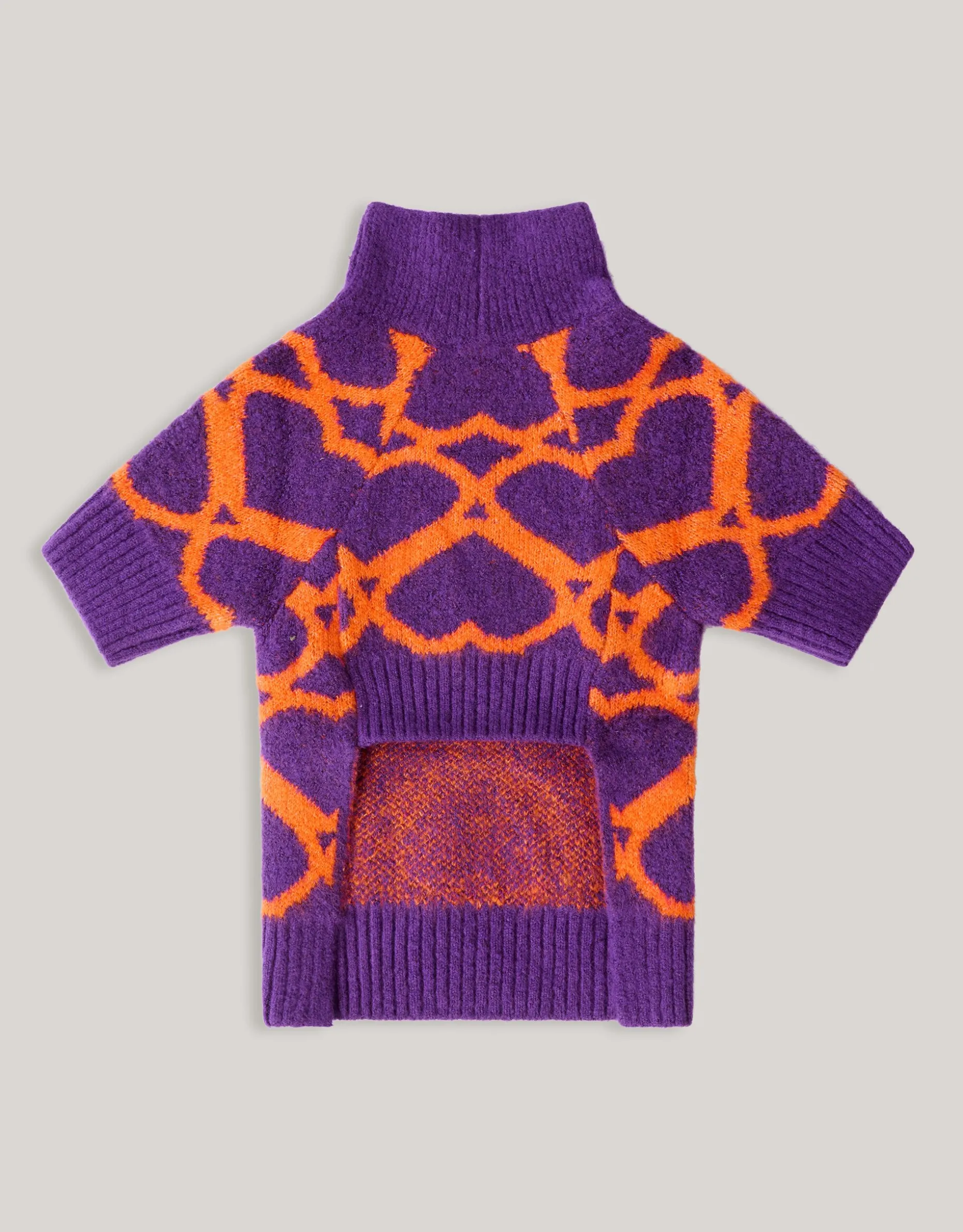 Heart Printed Honden Trui Paars By Furmey