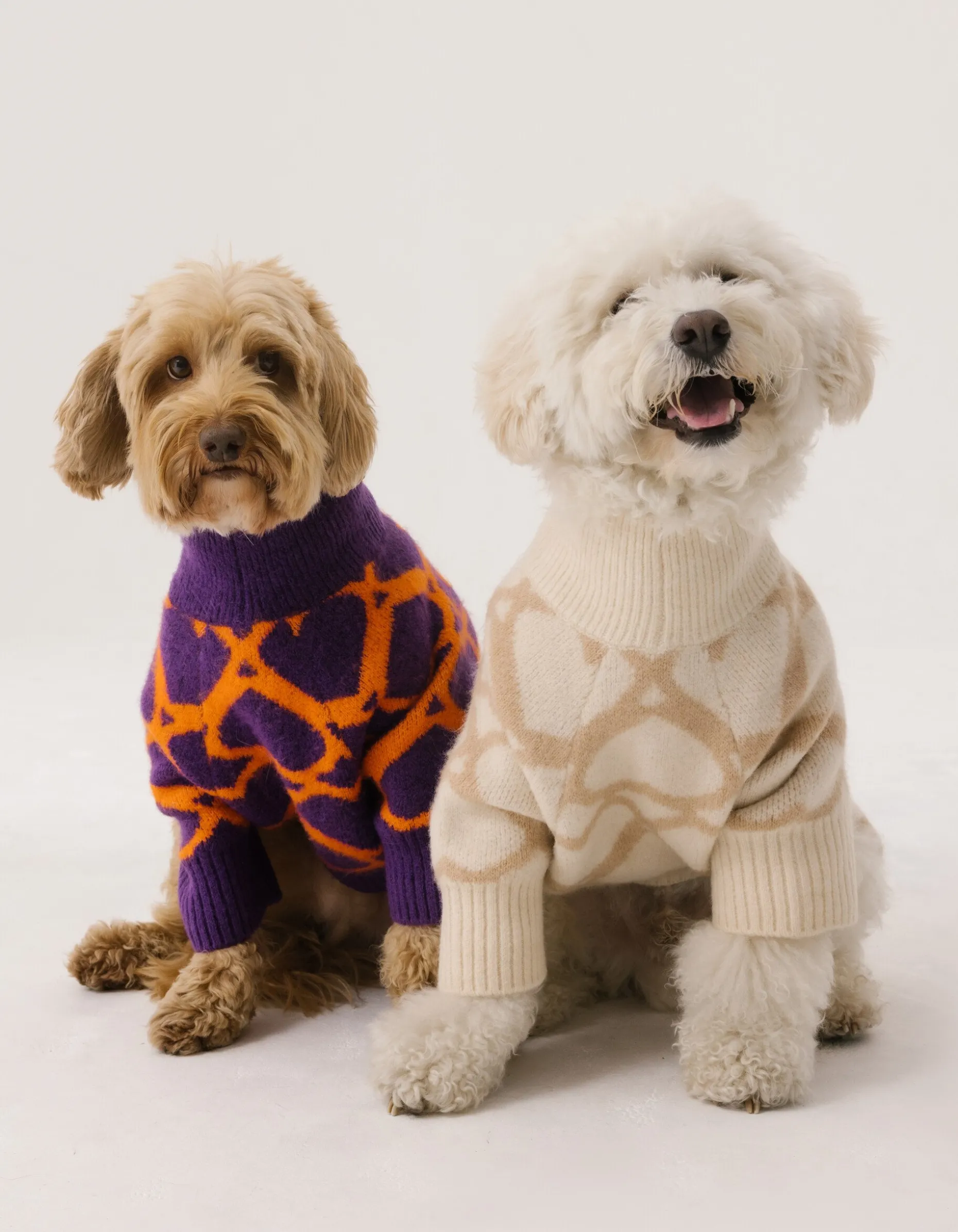 Heart Printed Honden Trui Paars By Furmey