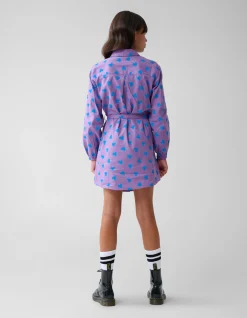 Heart Printed Jurk Paars