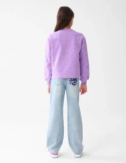 Heart Printed Longsleeve Paars