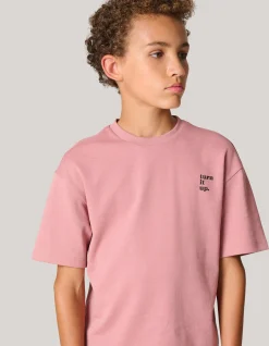 Heavy Basis T-shirt Donkerroze