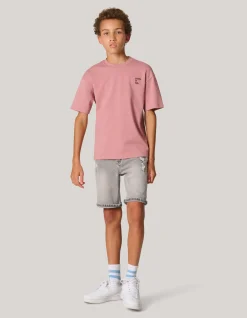 Heavy Basis T-shirt Donkerroze