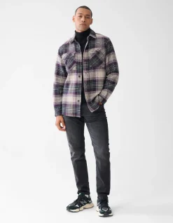 Heavy Ruiten Overshirt Donkerrood