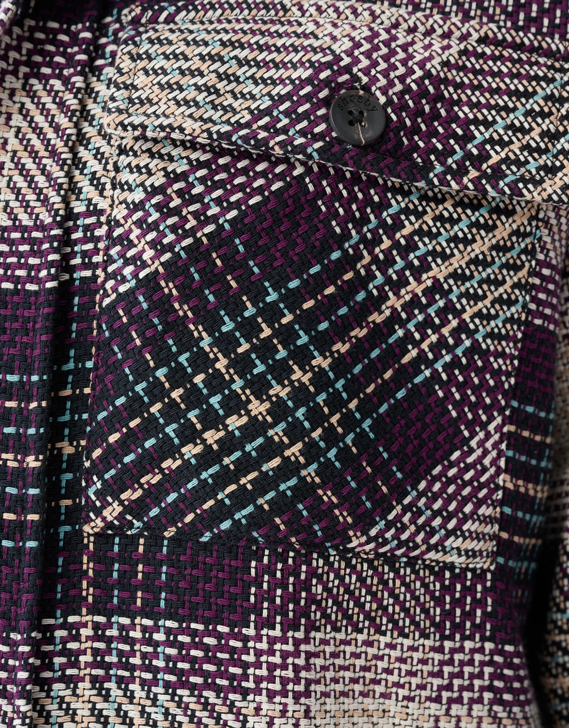 Heavy Ruiten Overshirt Donkerrood