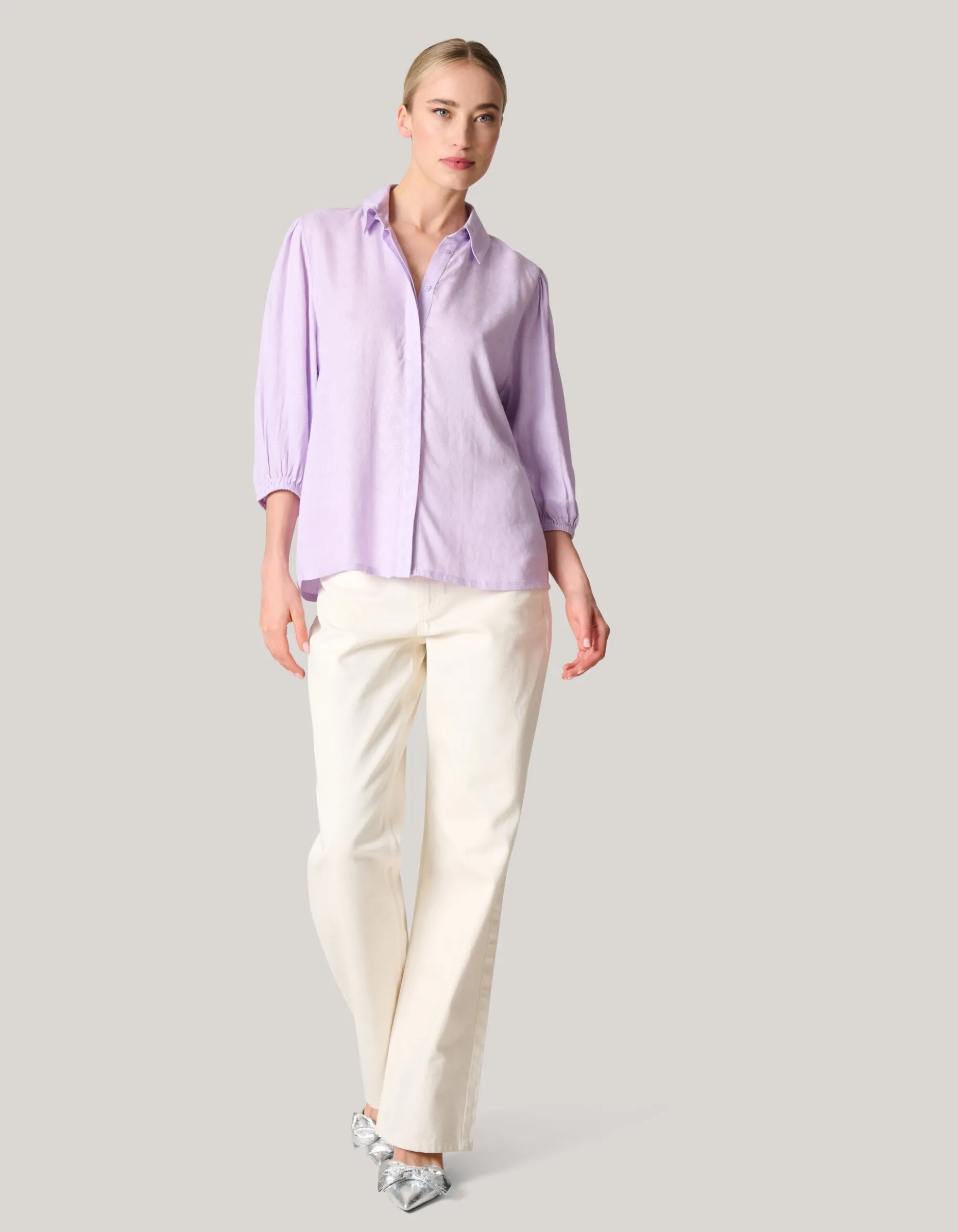 Jacquard Blouse Lichtpaars