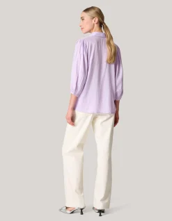 Jacquard Blouse Lichtpaars