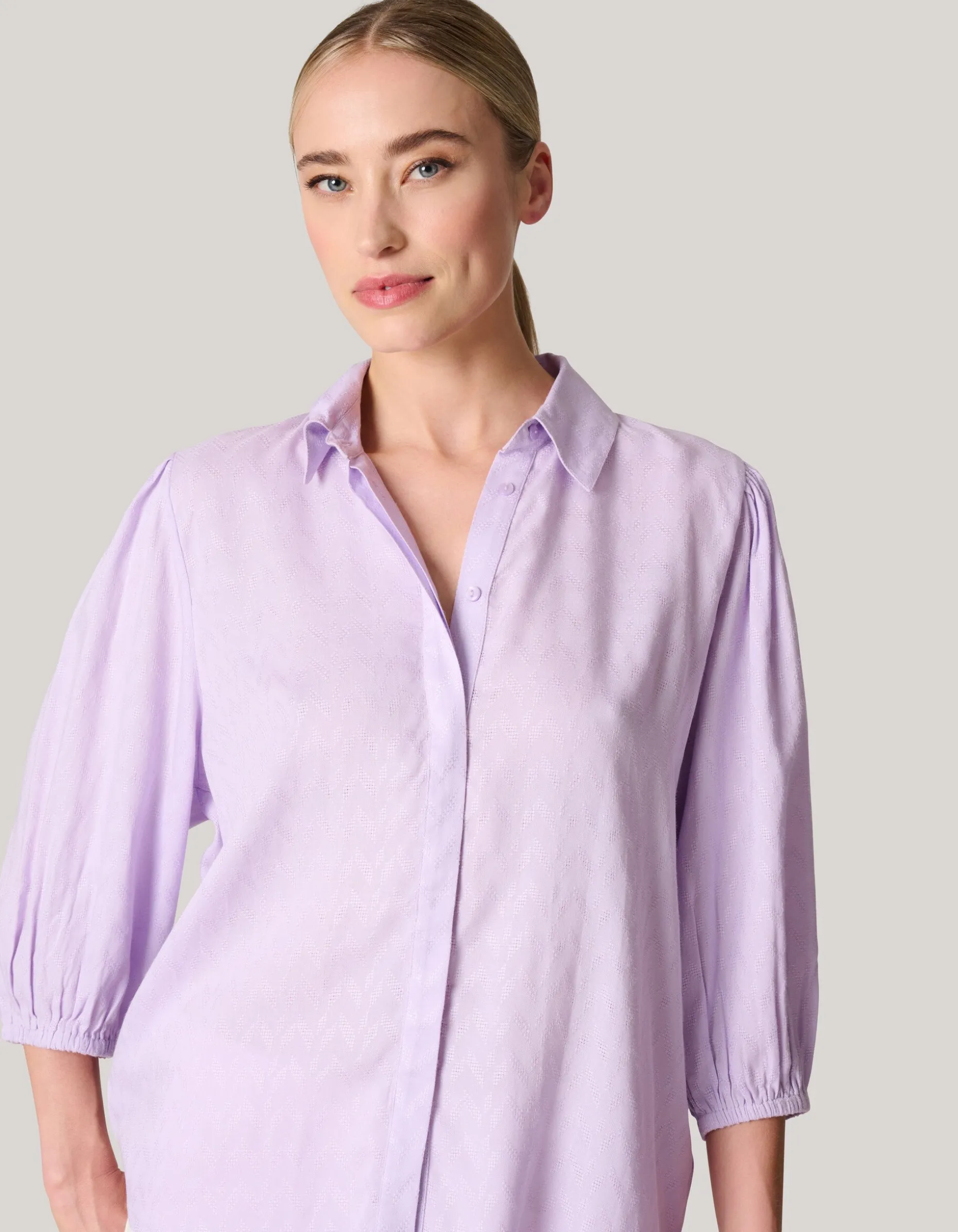 Jacquard Blouse Lichtpaars