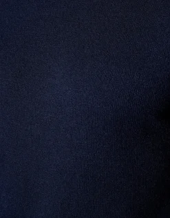 Jacquard Gebreide Trui Donkerblauw