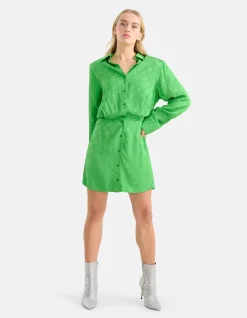 Jacquard Jurk Groen