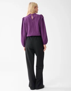Jacquard Top Paars