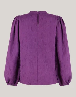 Jacquard Top Paars