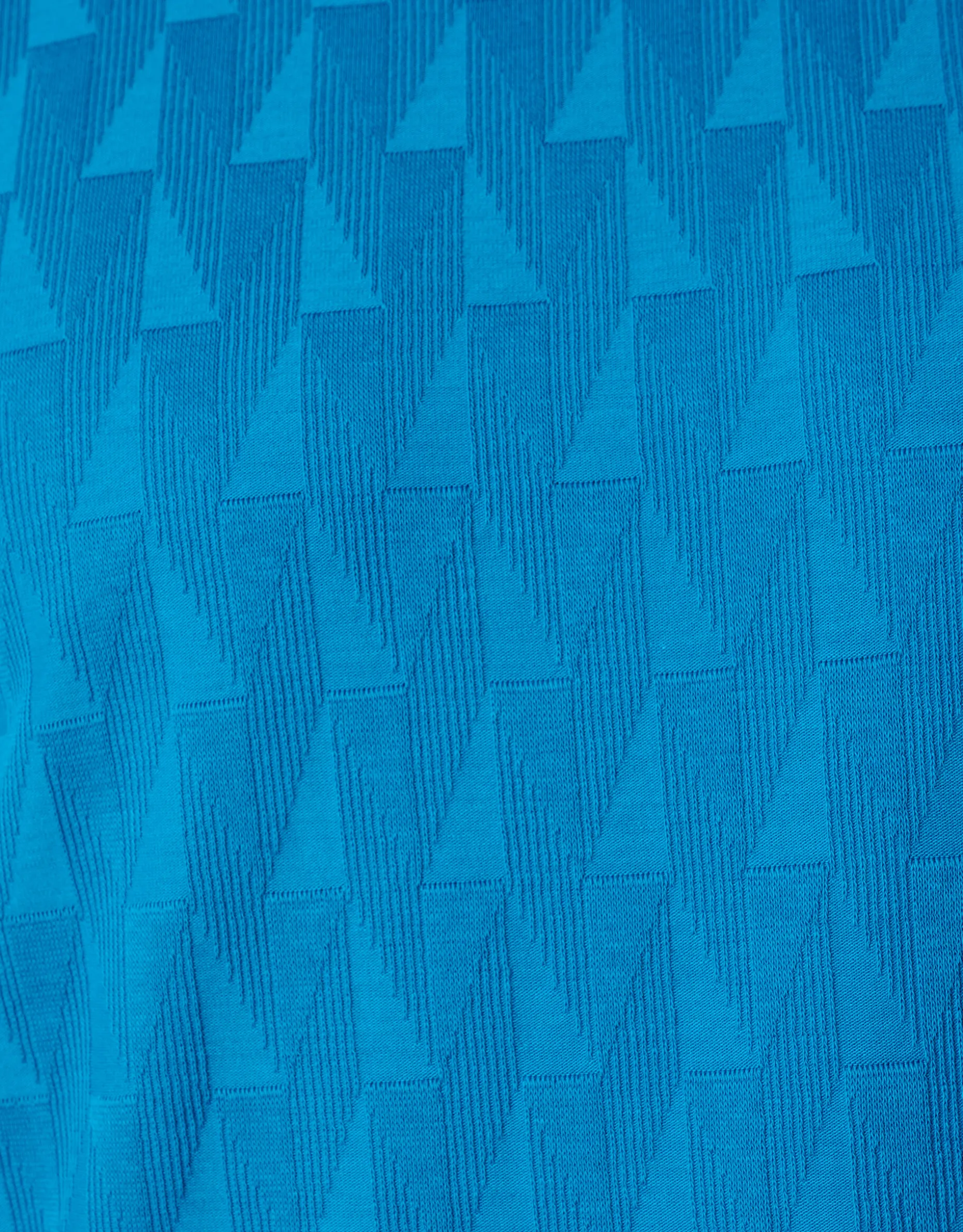 Jacquard T-shirt Blauw