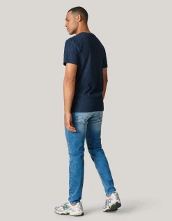 Jacquard T-shirt Donkerblauw