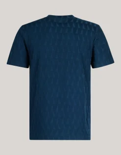 Jacquard T-shirt Donkerblauw