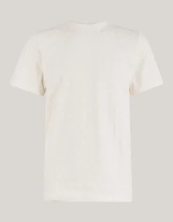 Jacquard T-shirt Gebroken Wit