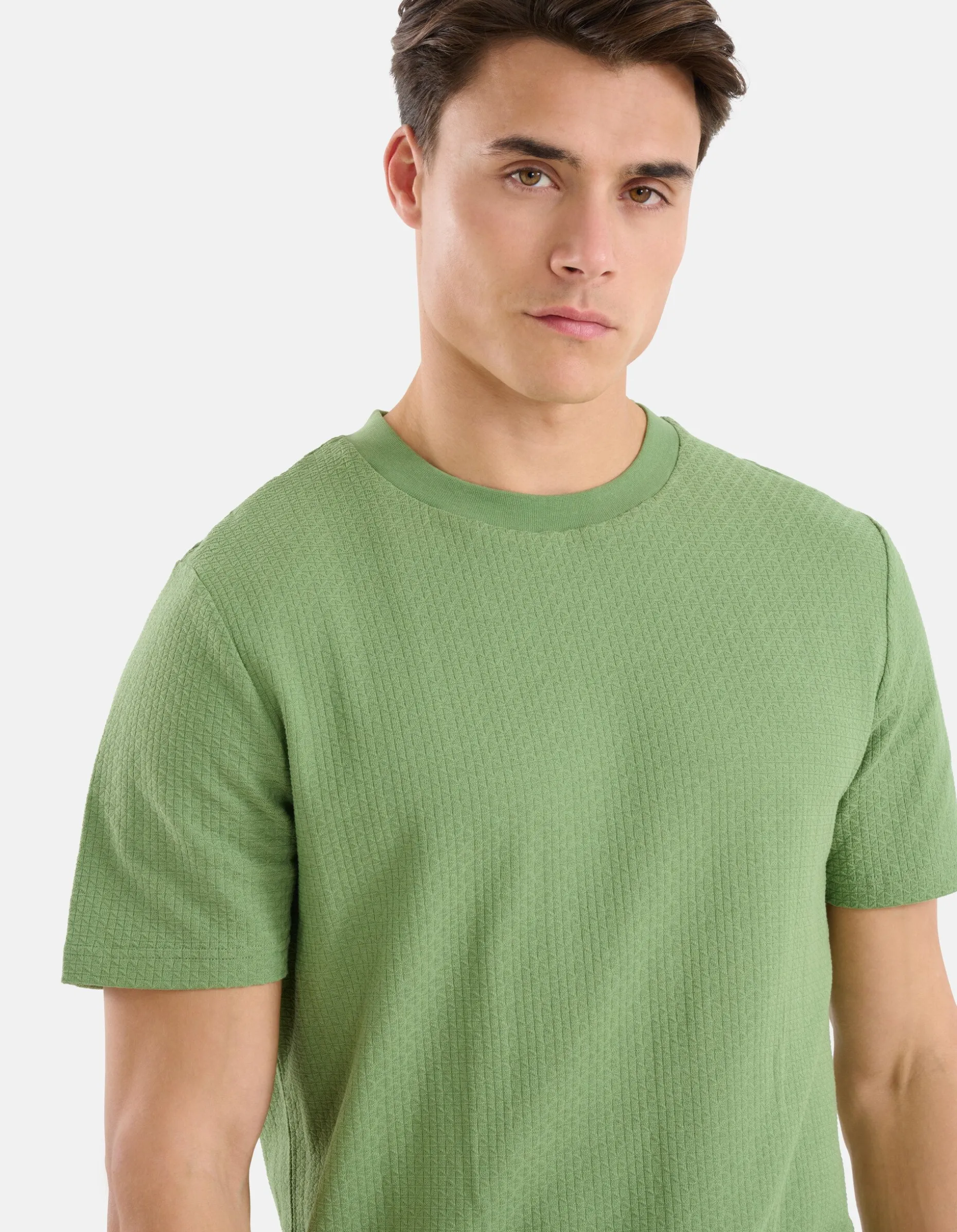 Jacquard T-shirt Groen