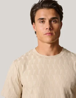 Jacquard T-Shirt Zand