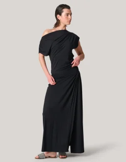 Jersey Asymmetrische Top Zwart