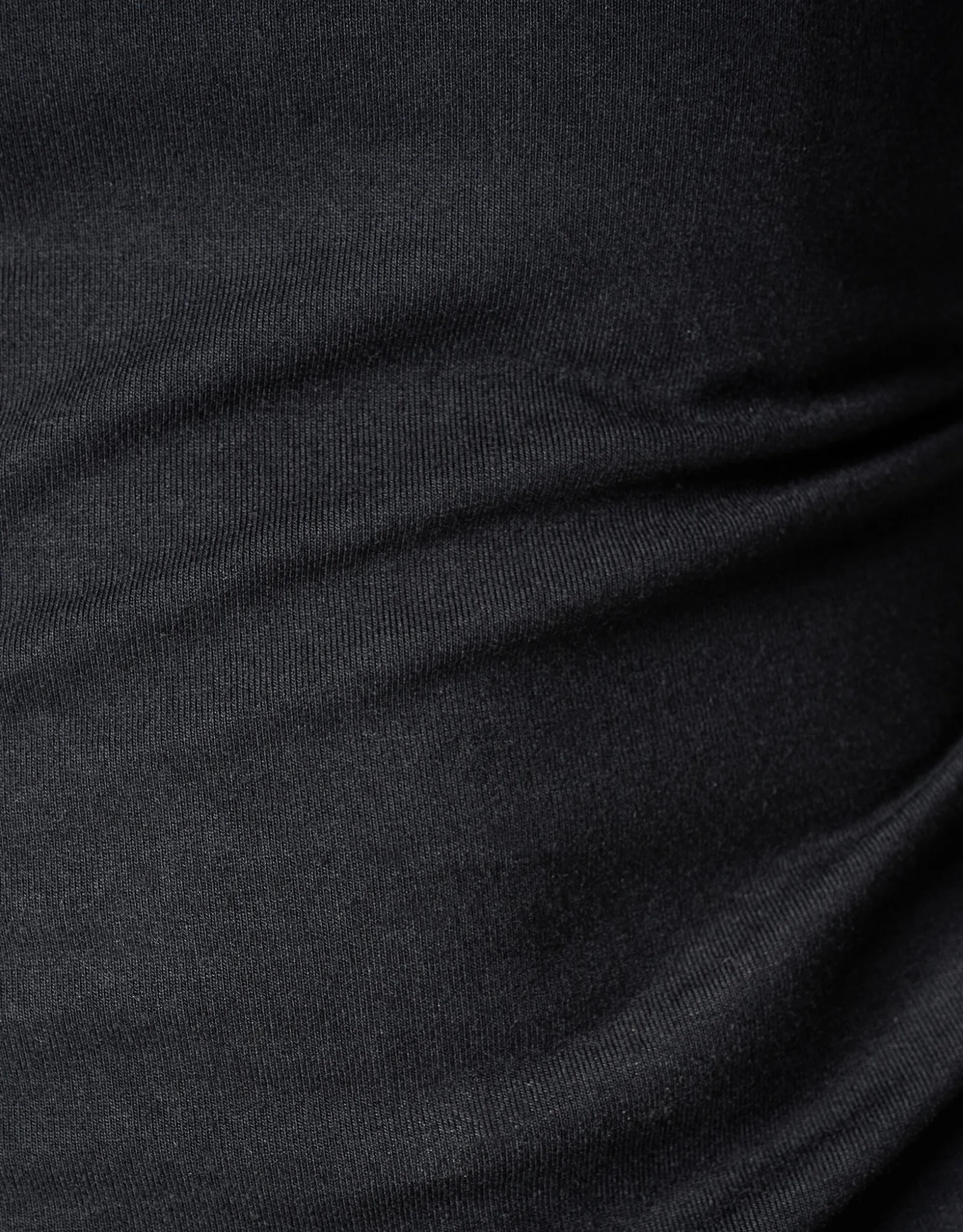 Jersey Asymmetrische Top Zwart