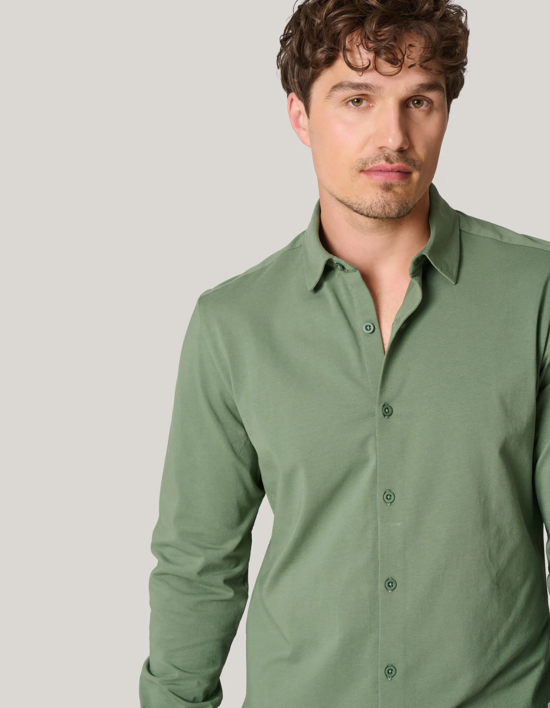 Jersey Overhemd Groen